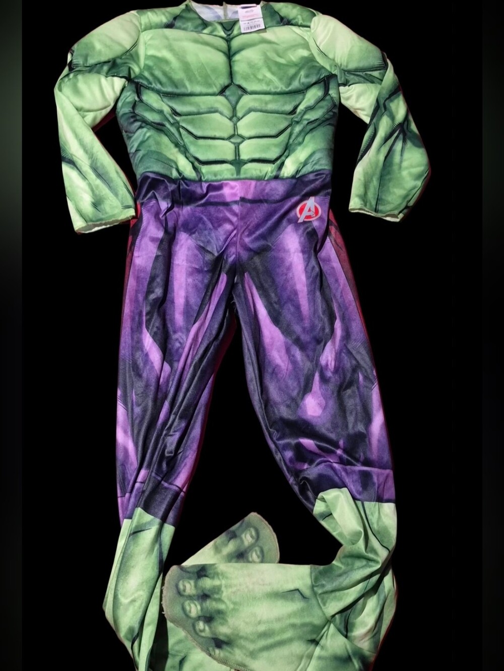 Avenger Green and Purple Hulk Muscle Jumpsuit Costume
